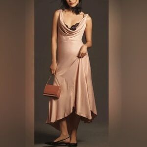 NWT - Anthropologie XS Rose Slip Dress with Lace cami